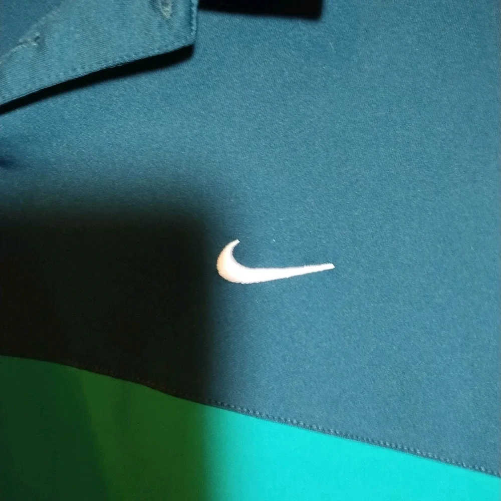 Nike Golf Polo Shirt‎ Men's Size Lg Large Dri-Fit 2 Toned Green Color Way